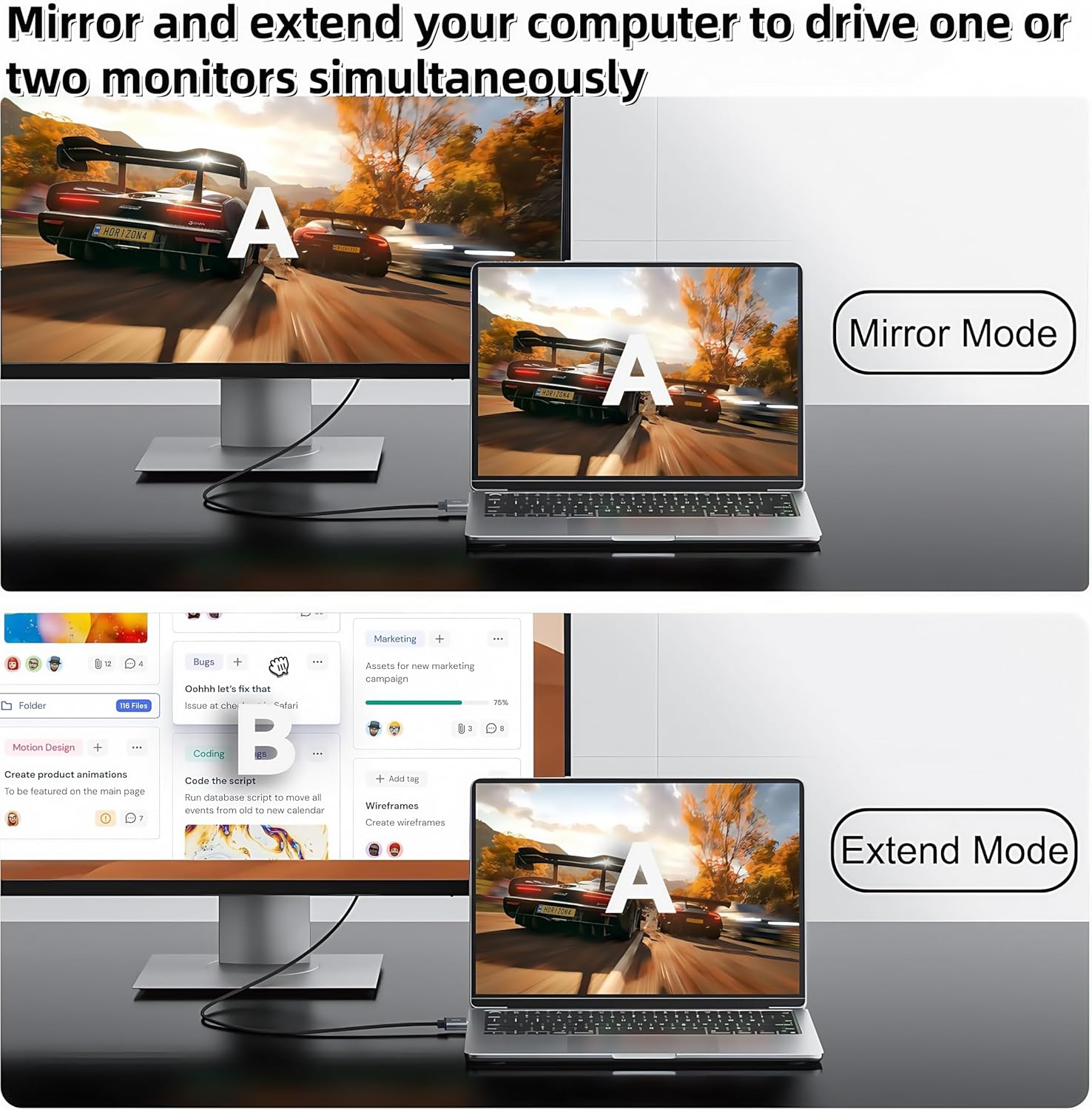 USB to HDMI Cable, Built-in Drivers, 6FT USB 3.0 to HDMI Male Cable HD 1080P Monitor Converter Cord with Audio for Desktop, Laptop, Monitor, Projector, HDTV Compatible with Windows/MAC /Android OS