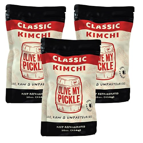 Oliva My Pickle - Kimchi fermentado y probiótico para la salud intestinal paquete de 3
