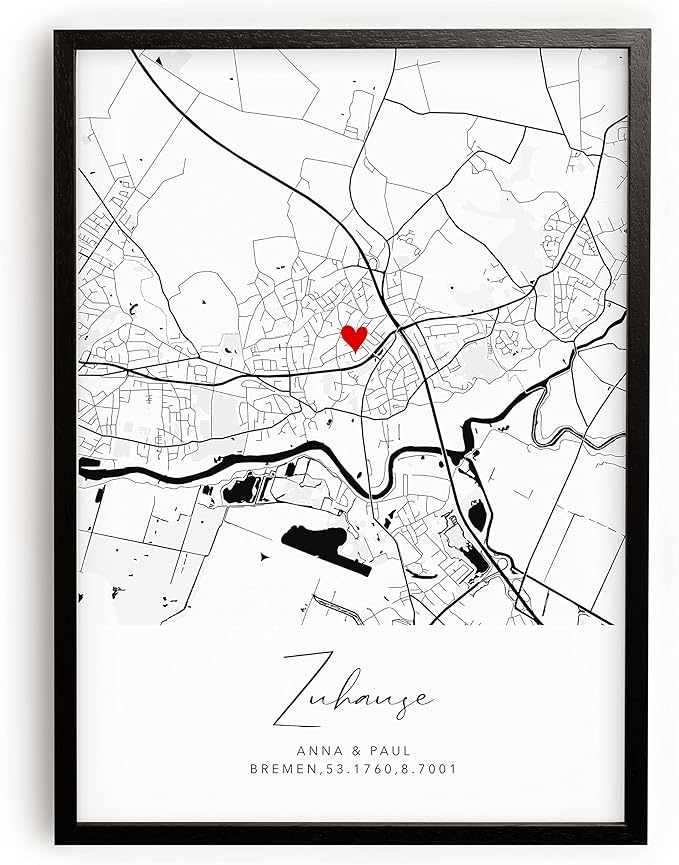 Personalisiertes Stadtplanbild