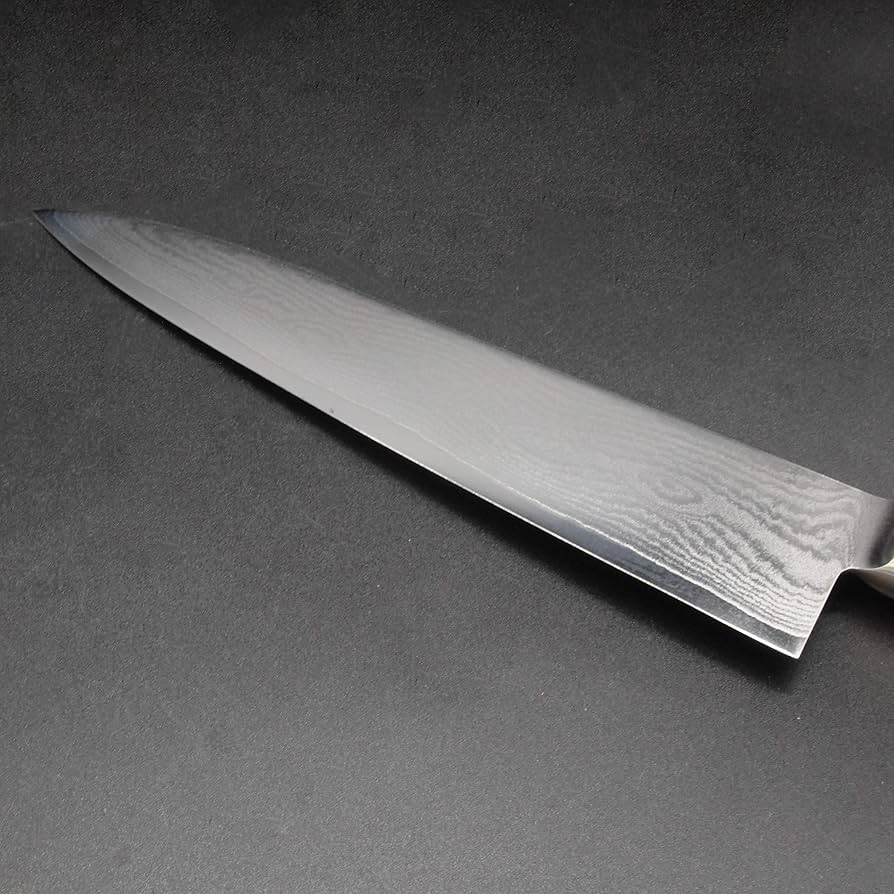 ダマスカス牛刀 VG-10 210mm 美濃 英一作 ダマスカス鋼VG-10 牛刀210mm | マルサ研磨巧業