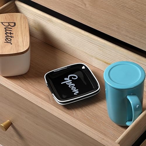 Miniatura 4 de GDCZ Soporte de cuchara de cerámica para estufa, soporte grande de 4.75 pulgadas para encimera de cocina, cuchara moderna para granja, soporte de