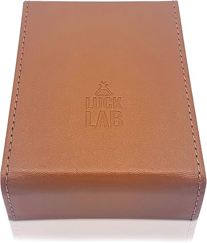 Vista 15 de Luck Lab Funda de cuero para cartas de una sola cubierta – Se adapta a tarjetas de póquer y puente (rojo vino)