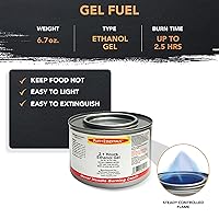 Vista 6 de Party Essentials Kit de servicio de bufé Elegance de 33 piezas, incluye estantes negros para rozar, sartenes de aluminio, sartenes de agua, latas