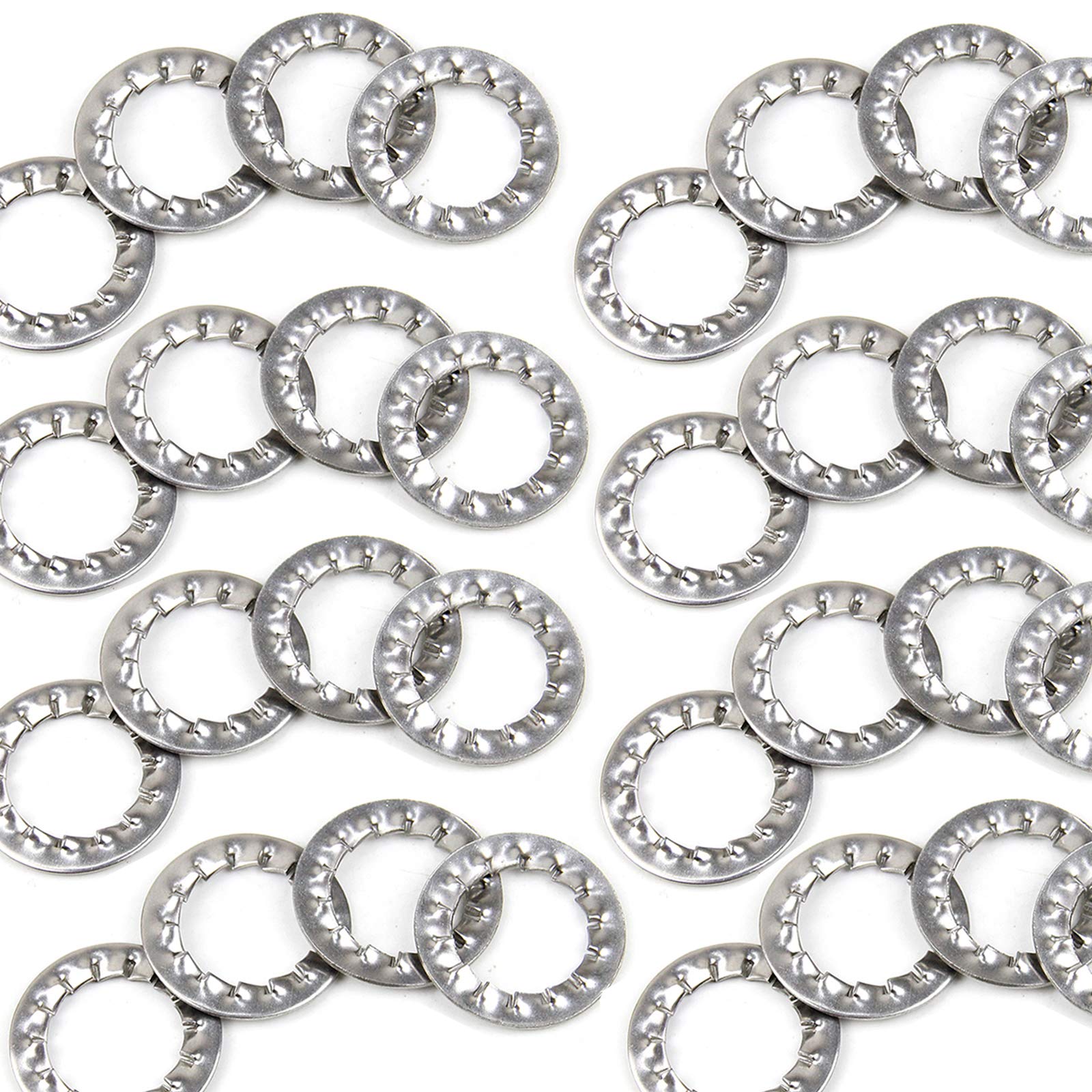 Tooth Lock Washers 300-Piece Tooth Lock Washer Set – Stainless Steel External Star Washers, Assorted Sizes M2 To M10, Anti-Slip Serrated Hardware Kit