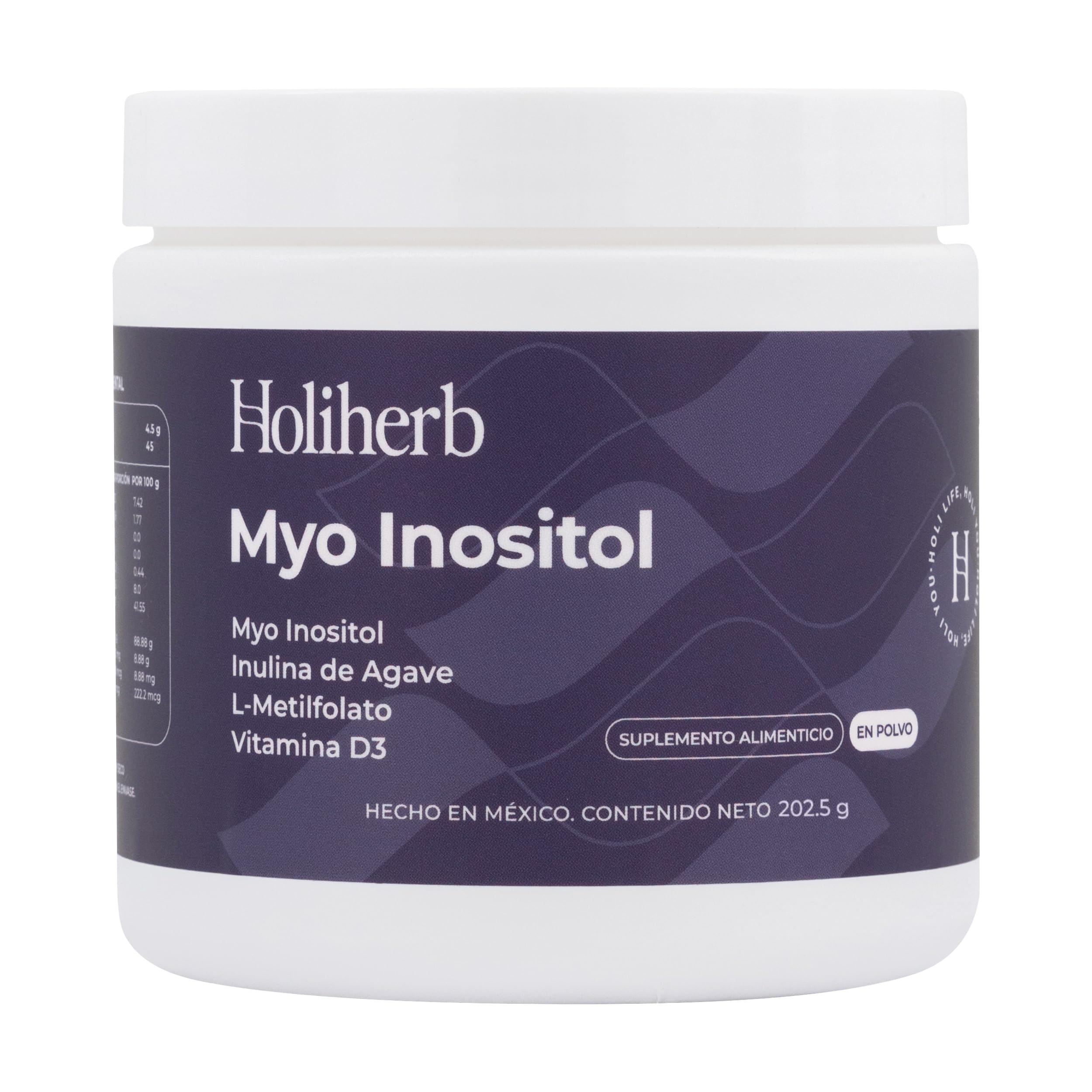 Holiherb Myo Inositol (4g) + Metil Folato Suplemento en Polvo | 45 porciones