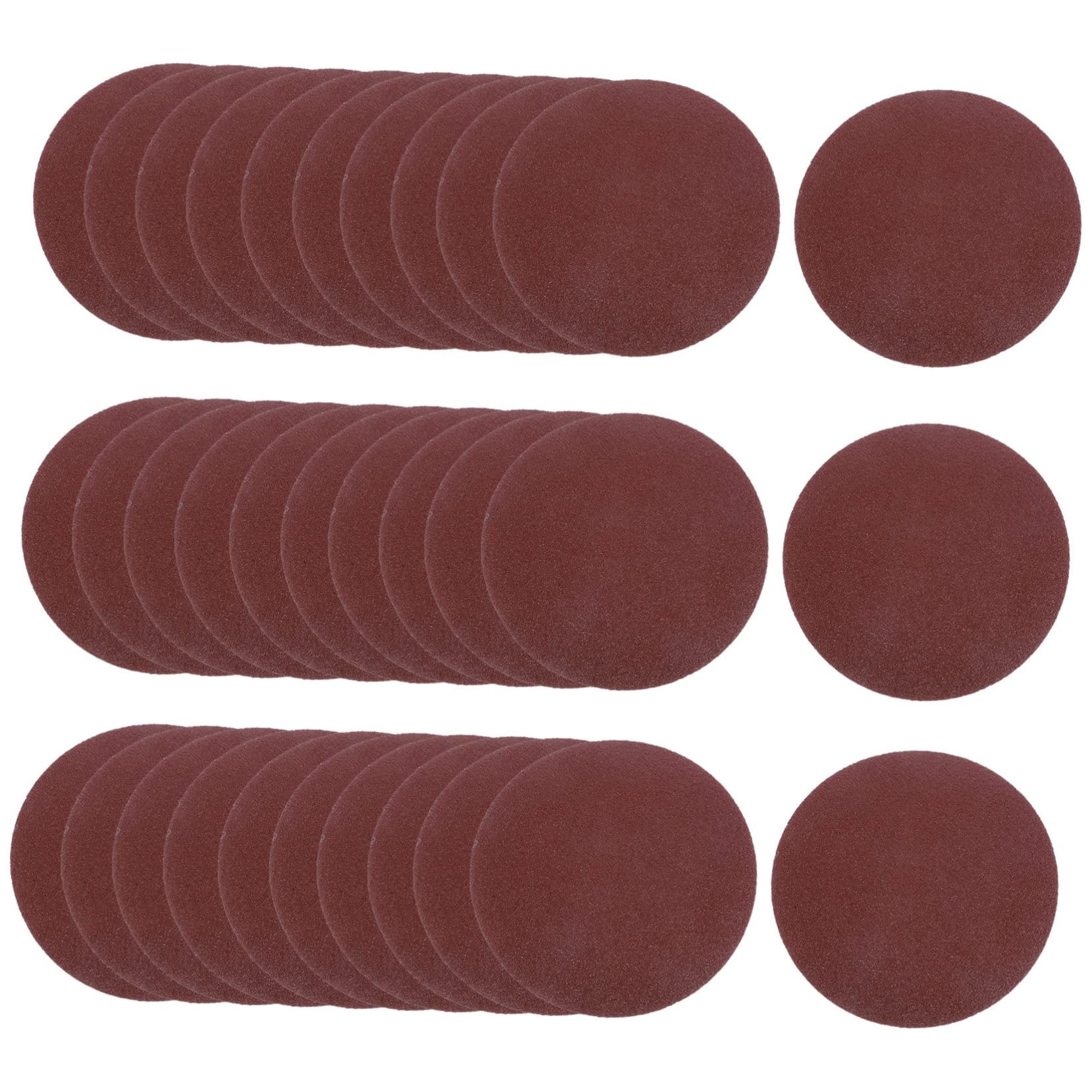 SOLUSTRE 100pcs Sanding Paper Sheets 80 Grits for Woodworking Sandpaper Discs Kit Round Sander Pads
