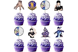 Wednesday Addams Cupcake Toppers