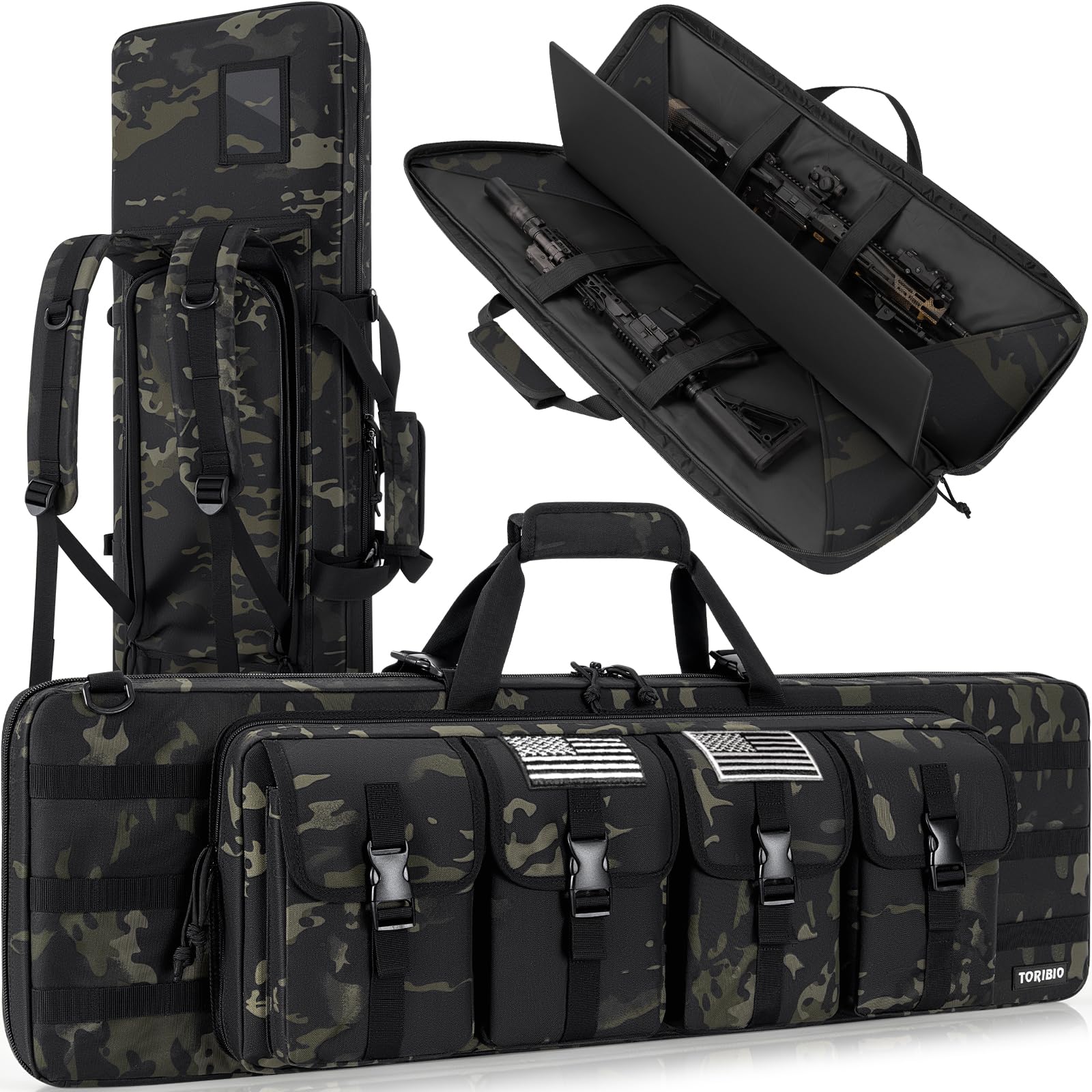 TORIBIO Double Rifle Case Gun Bag 30/34/36/42/46/48/51/55"
