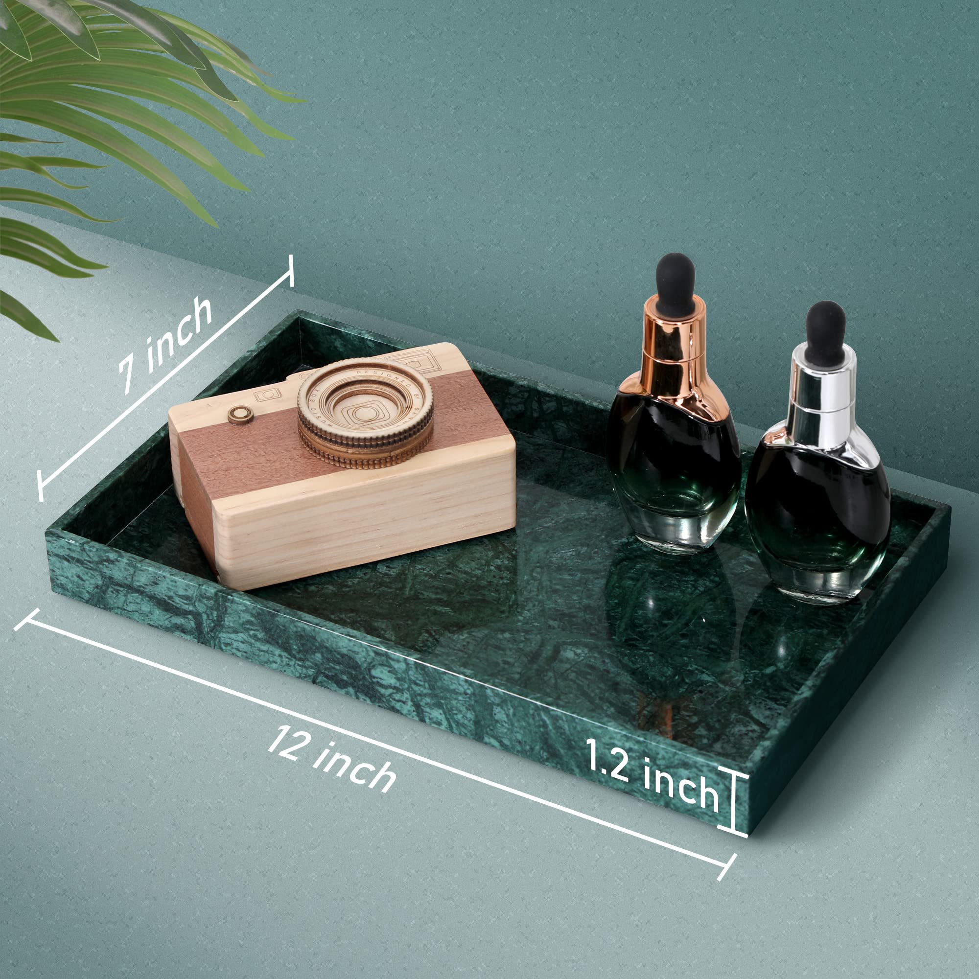 Amazon.com: JESSILIN HOME Natural Marble Tray, Serving Tray, Decor 