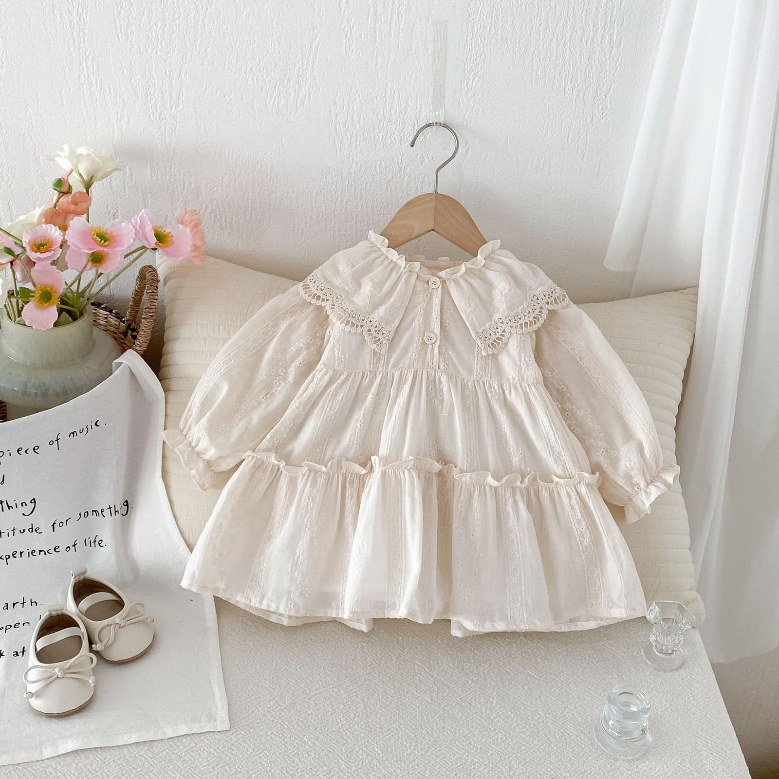 Vestido de princesa de manga corta para niña, bonito y elegante para el verano