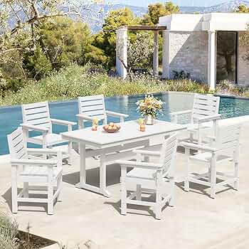 Amazon.com: Homenjoy Patio Table and Chairs Set 7 Pieces