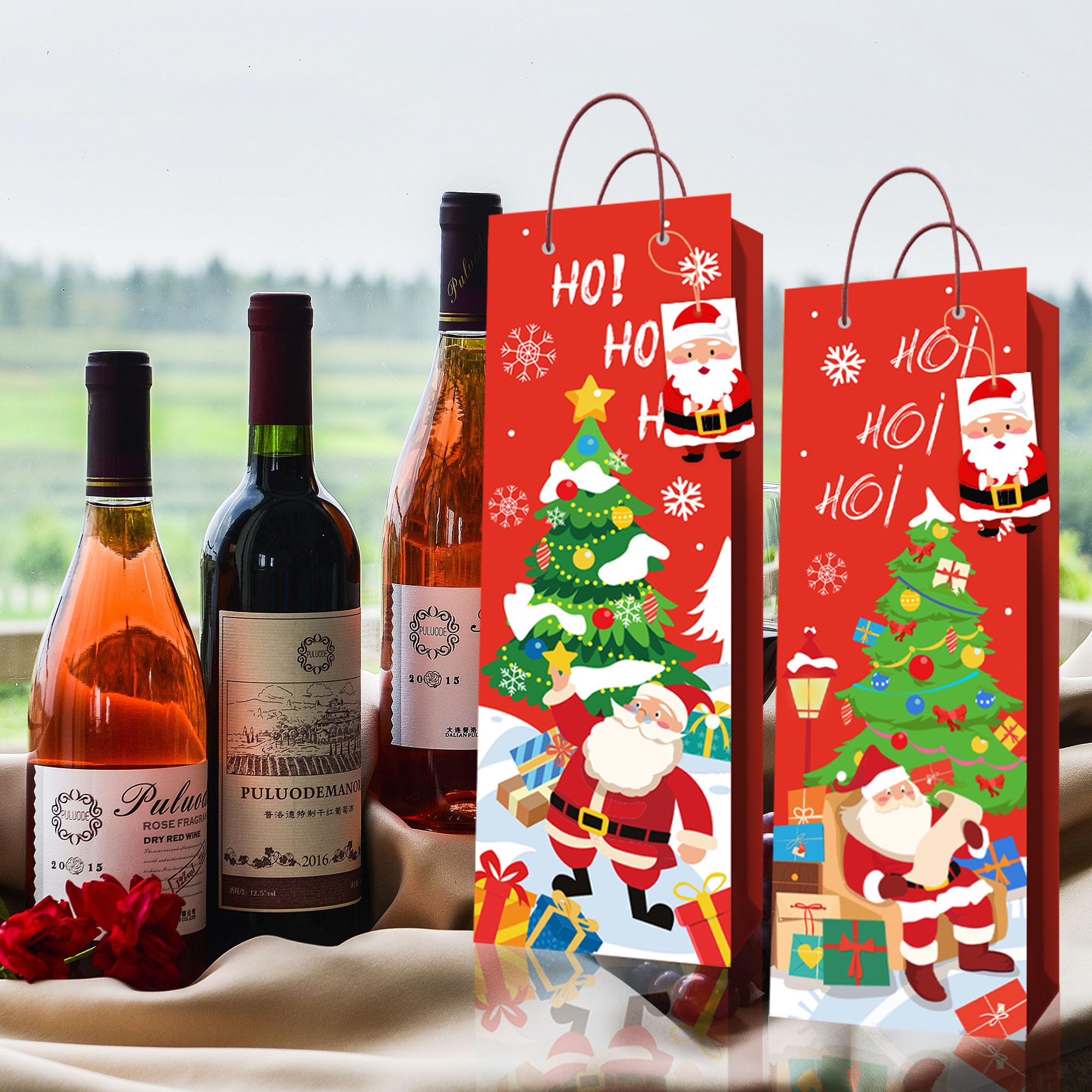 Bolsa Vino Regalo Bolsas De Vino Navideñas Pack De 12 Unidades - Main Image