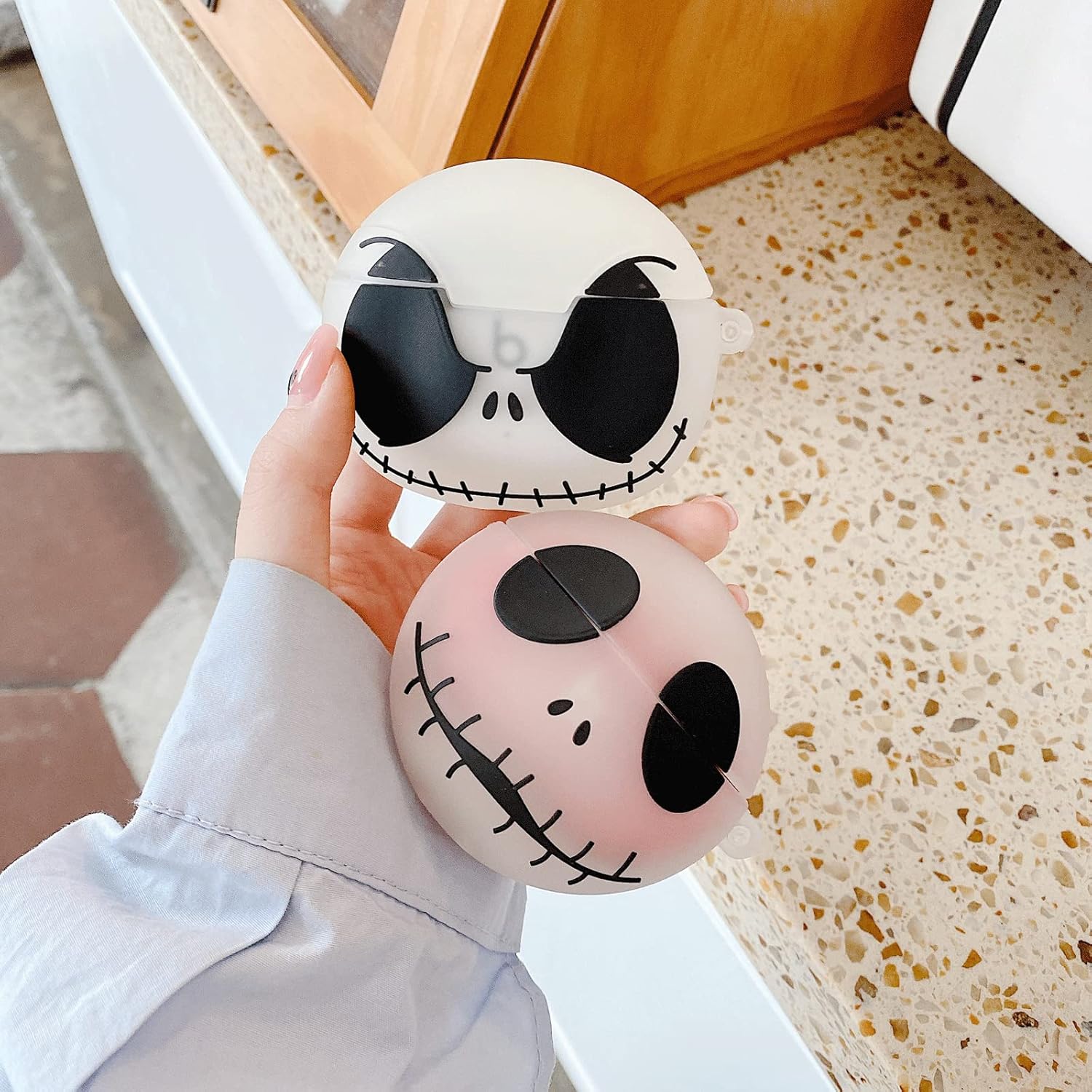 Super Creative Luminous Skull Design Case Compatible with Beats Studio Buds 2021 Cool Portable Accessories Shockproof Protector for Wireless Noise Cancelling Earbuds - Image 4