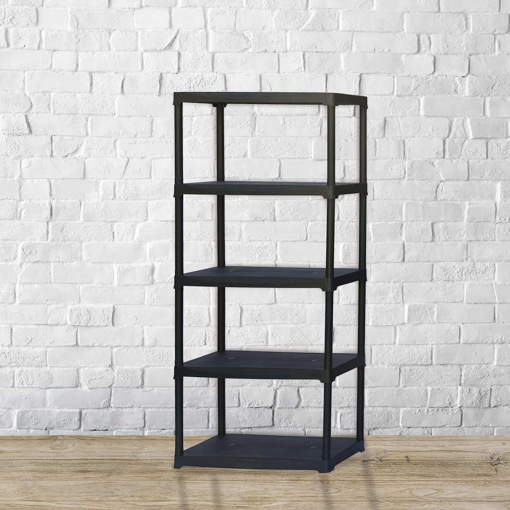 2x étagères 5 étagères en plastique de polypropylène 900x400x1760 mm.