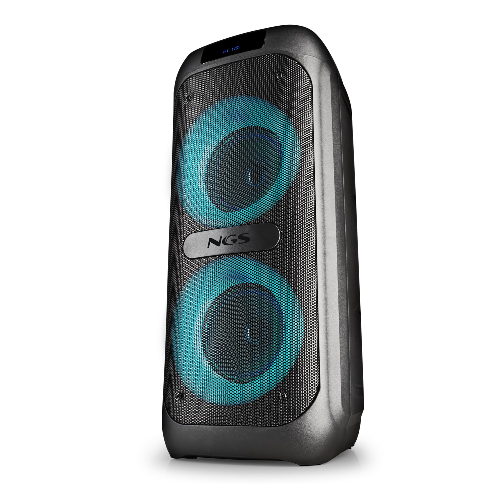 NGS Wild Banger 2 – Altavoz Compatible con Tecnología Bluetooth | 160W potencia pico, True Wireless, luces RGB, función karaoke con entrada micro, batería 4h, lector USB/TF 128GB y Radio FM.
