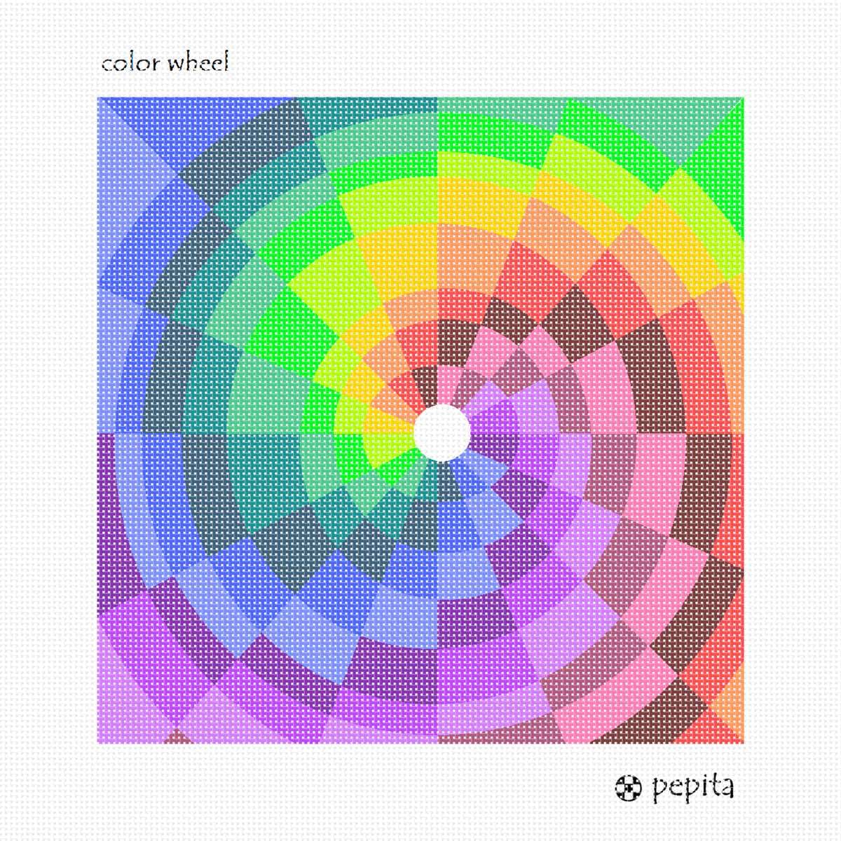 Pepita Needlepoint Canvas: Color Wheel, 10