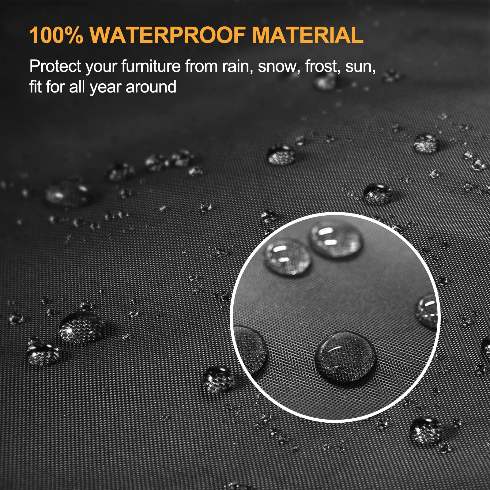 Funda protectora para sillón de playa, tejido Oxford 210D, con orificios de ventilación, impermeable y transpirable, resistente a la intemperie y a los rayos UV (135 x 105 x 175/140 cm)