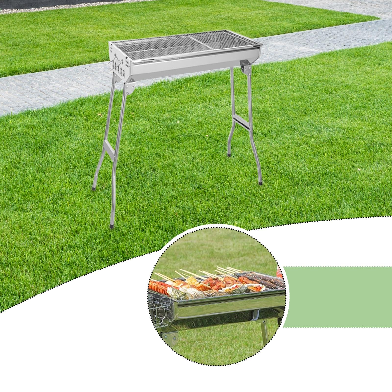 Parrilla portátil plegable para barbacoa, horno de ventilación resistente para cocinar al aire libre, perfecto para jardín, senderismo, fiestas de granja y portón trasero.