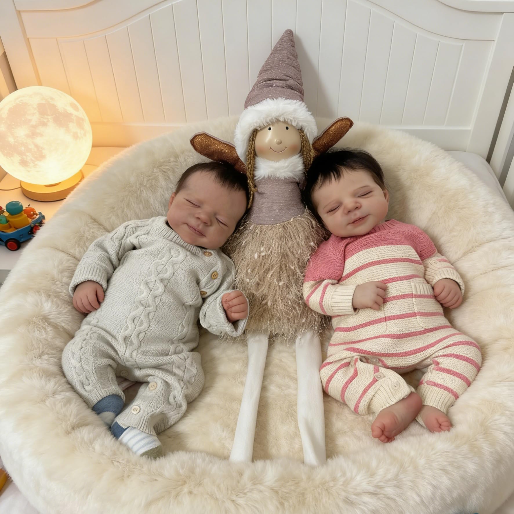 Silikonowe lalki Reborn Baby Twins, realistyczne, miękkie, winylowe, śpiące dziecko, bliźniaki, lalki, które wyglądają prawdziwie realistycznie, bliźniaki, zabawki, prezenty dla dzieci, 45 cm