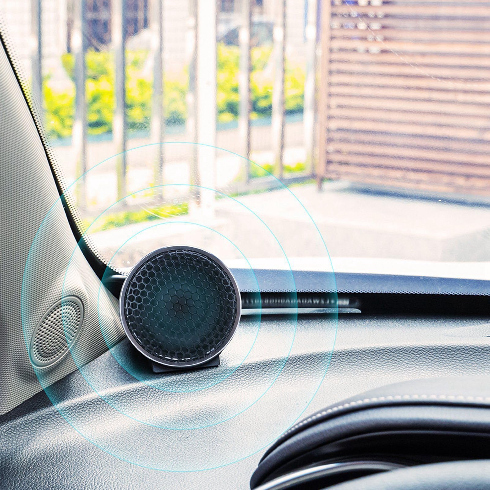 Altoparlanti Midrange per Auto da 2,5 Pollici Audio Surround Stereo HIFI da 110 W Guscio in Lega di Alluminio per Auto o Aggiornamento Pannello Porta Cruscotto Kit di Installazione su Pilastro