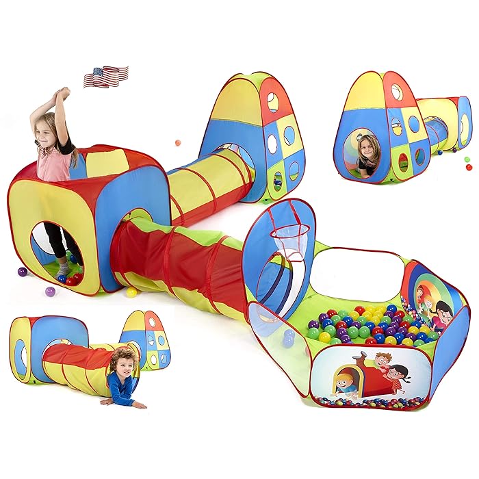 Buy Play Tunnel for Kids and Toddlers 5 Piece 15 Feet Pop Up Play