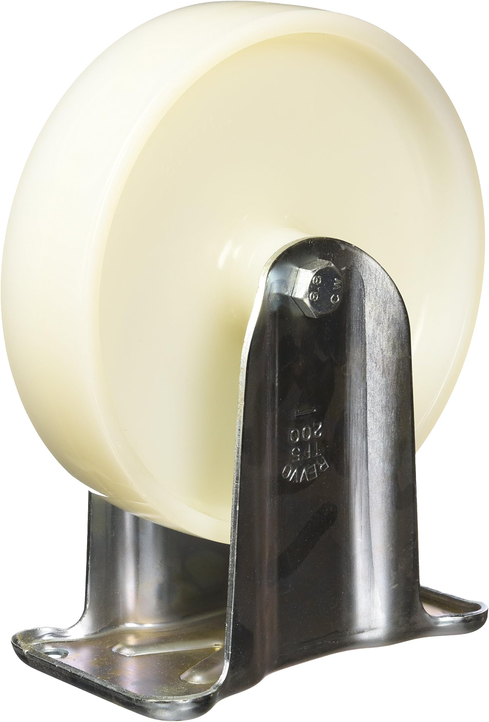 Revvo Caster TF5 200 NY15 8" Diameter Nylon Wheel Plate Caster, 8" Length x 4.2" Width, 660 to 2200 lb Capacity Range