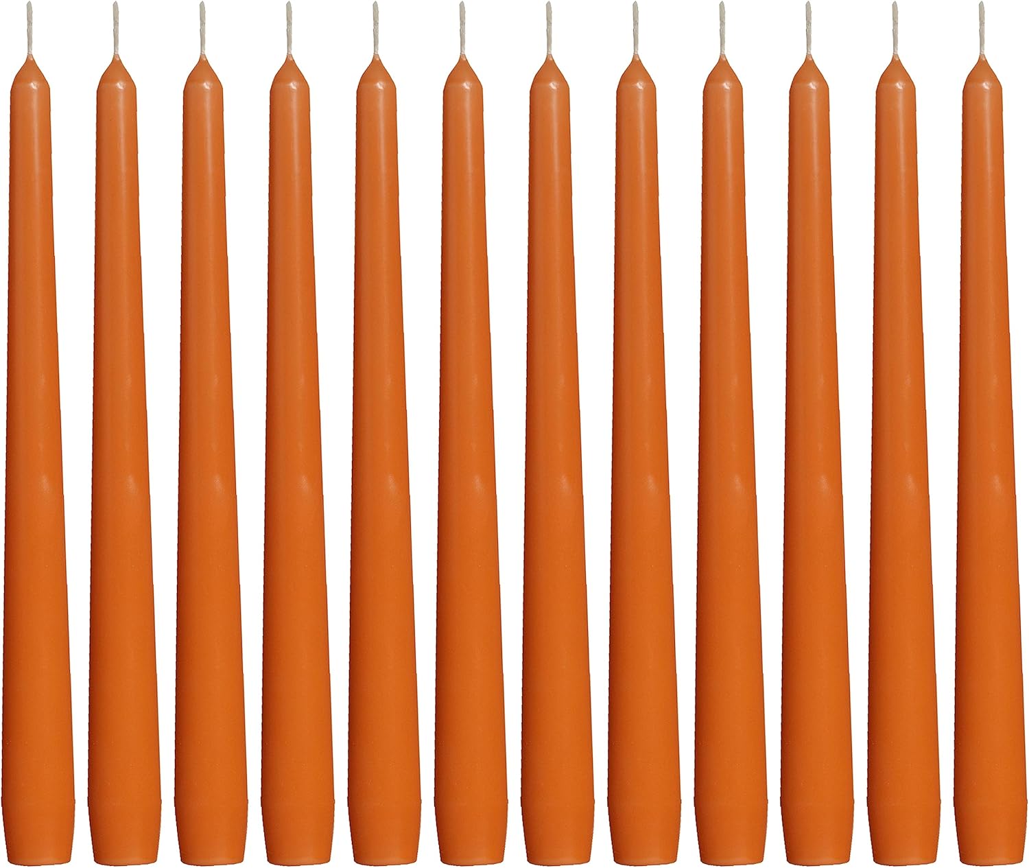 BOLSIUS Orange Taper Candles 12 Pack Individually Wrapped