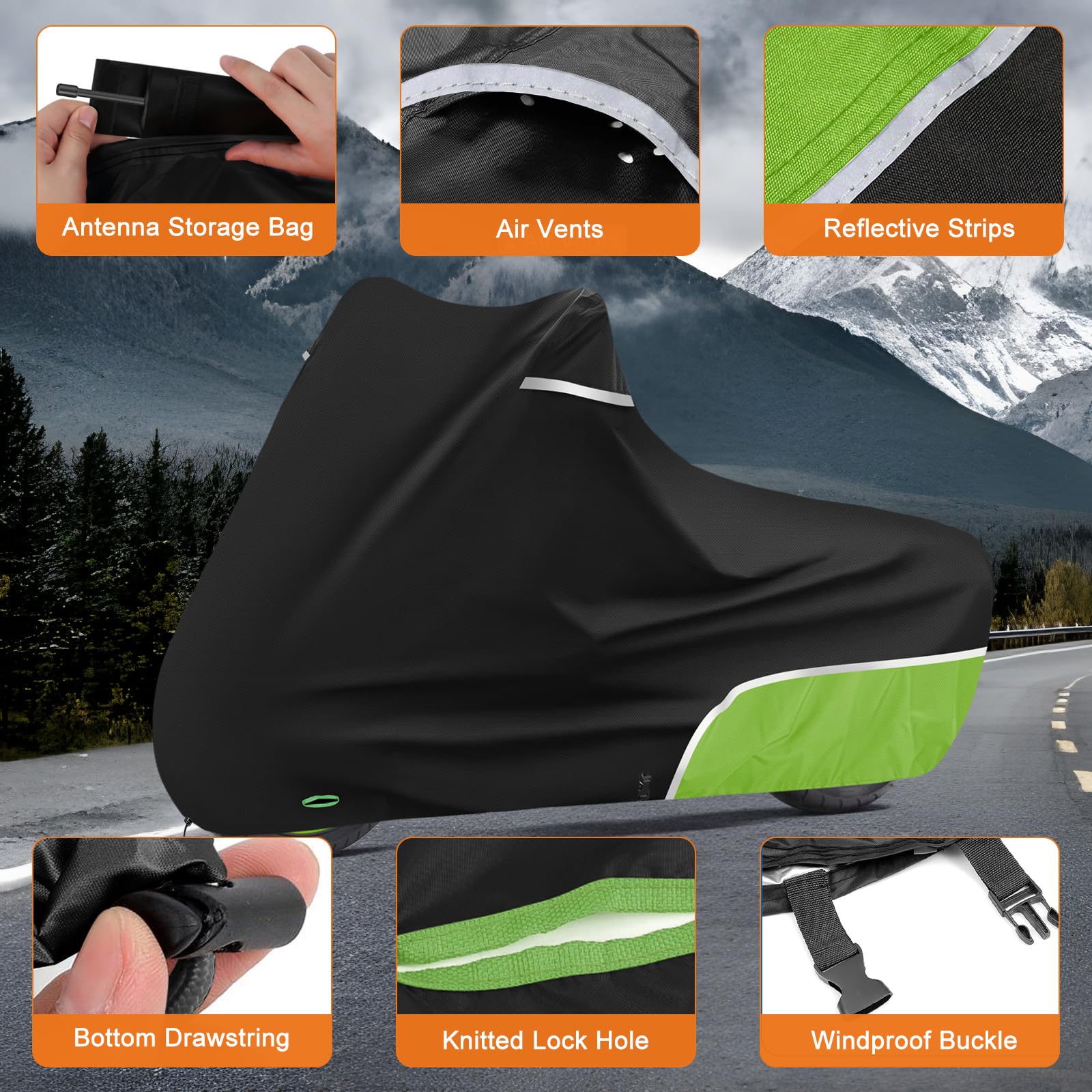 Bâche de Protection pour Kawasaki Vulcan S (sans Coffre) Housse Protection- Moto extérieur -Imperméable et résistante aux intempéries - Tissu Oxford 420D