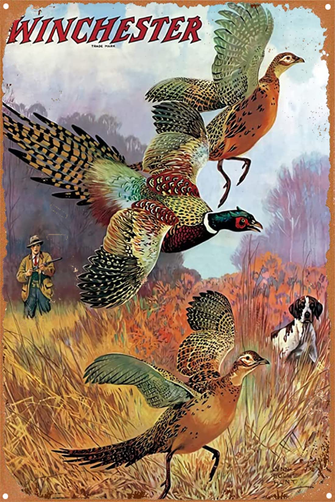 Amazon.com: Western Winchester Pheasant Canvas Wall Art Print