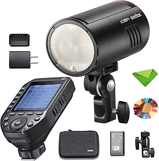 Godox Flash AD100Pro AD100 Pro w/XproII-N Trigger for Nikon Cameras, 1/8000 HSS, 0.01-1.5s Recycling, 360 Full Power Flashes, 100Ws 2.4G Flash Strobe, 2600mAh Battery Strobe Light Photography