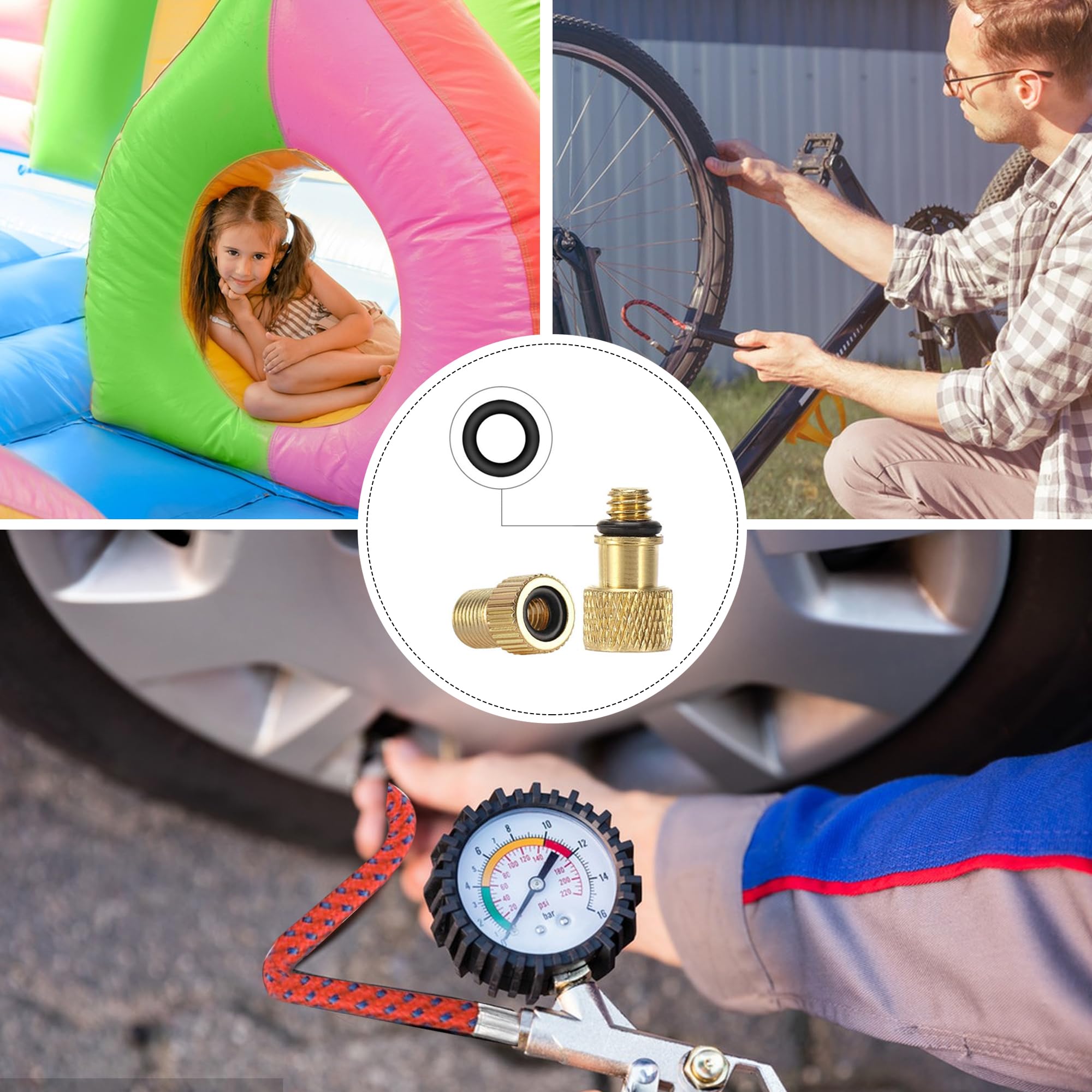 Kit Adattatori Per Gonfiaggio - Per Palloni, Bici E Gonfiabili, In Ottone - Foto 11