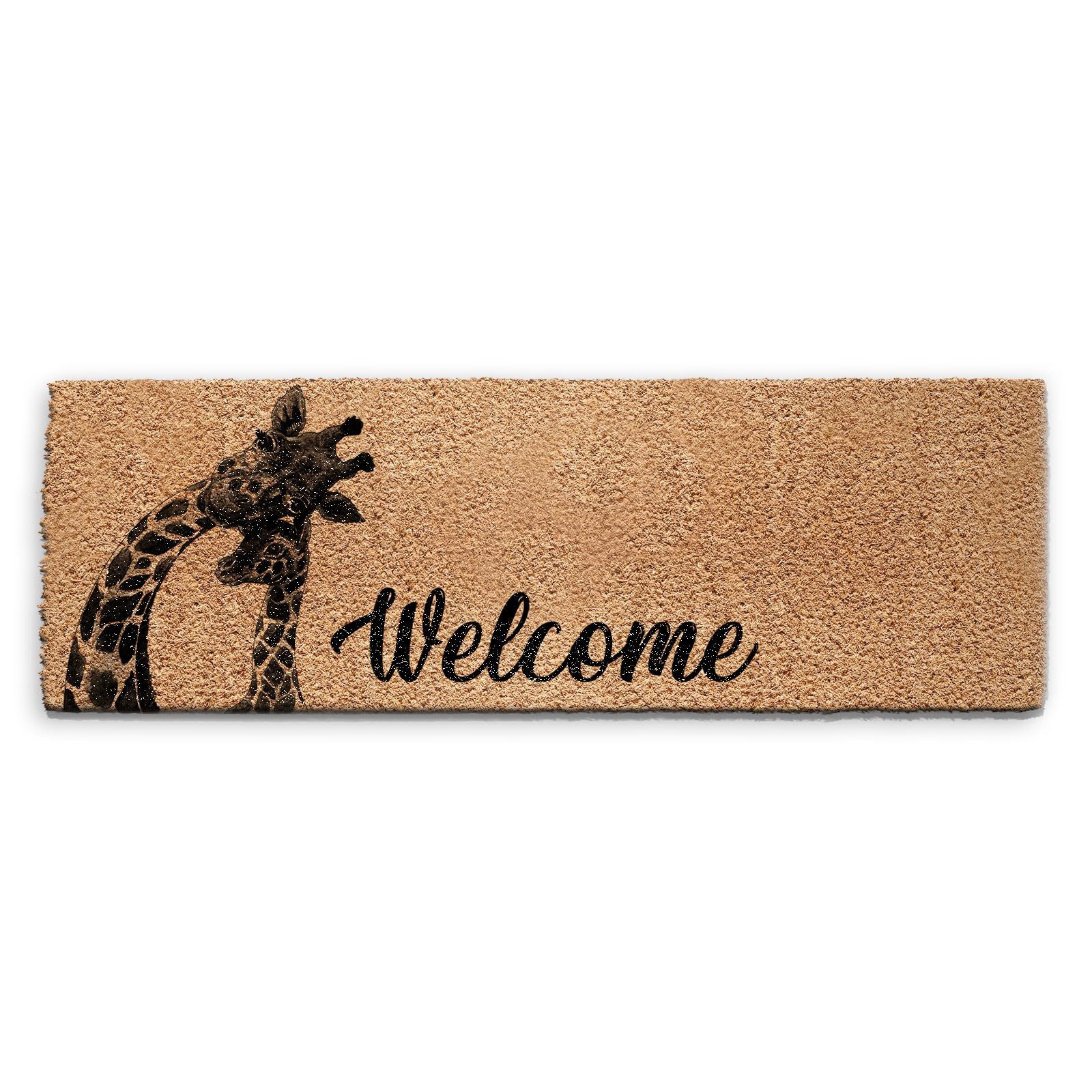 Hairyworm Giraffe Doormat (240cm x 80cm) Large, Welcome Entrance Door Mat, Coconut Core Fibre Heavy Duty Mat, Rug, Coir Ultra Wide Door Mat โ image 1