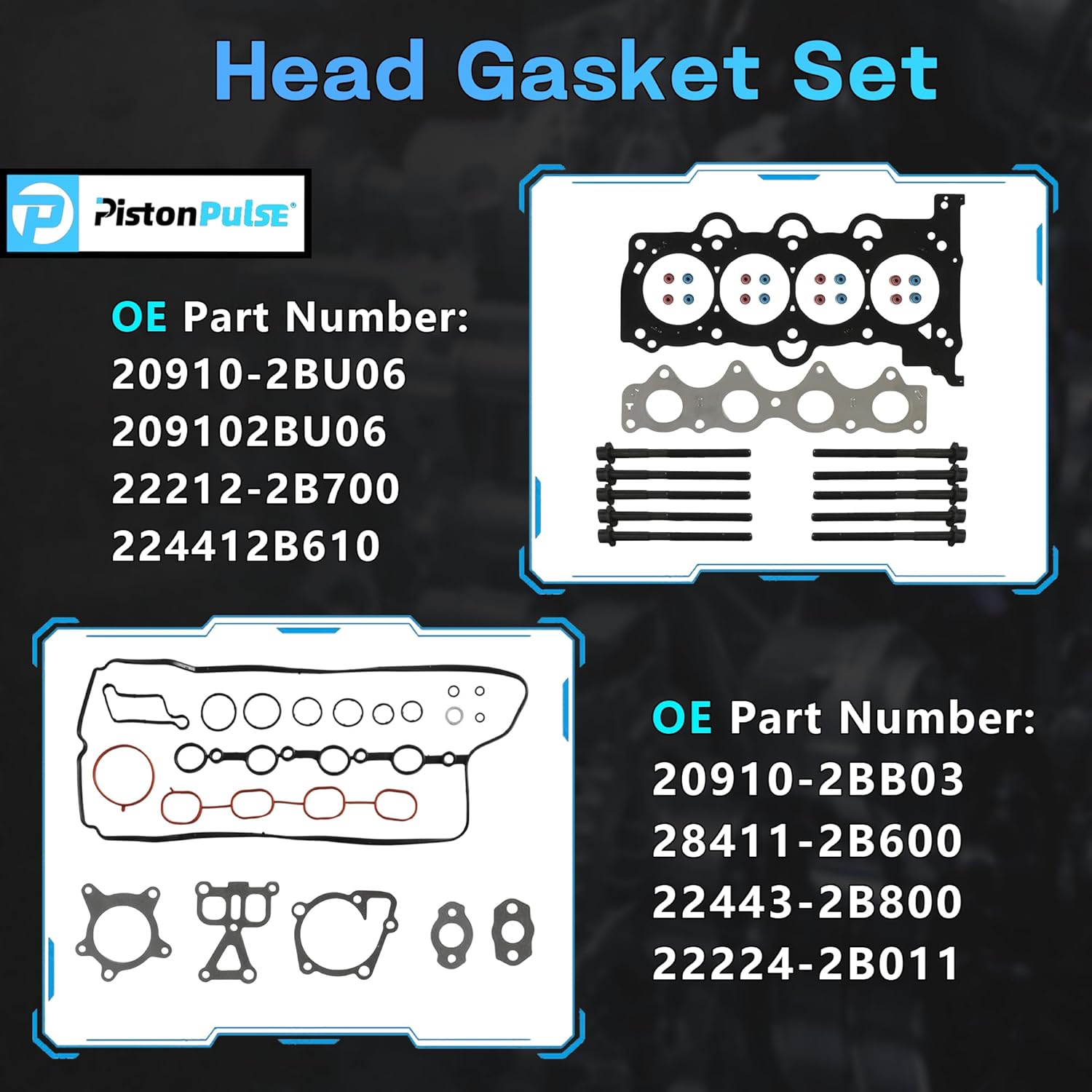 G4FJ 1.6 Engine Overhaul Rebuild Kit with Crankshaft Piston & Connecting Rods Timing Chain Kit Fit for Hyundai Kia 1.6L 2011-2021 Replace #20910-2BU06 21020-2B000