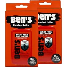 Ben's Repellent Lotion - 20% Picaridin Bug & Tick Repellent Lotion for Mosquitoes, Ticks, Chiggers & More - DEET Alternative - TSA-Approved - 3.4 oz 2 Pack