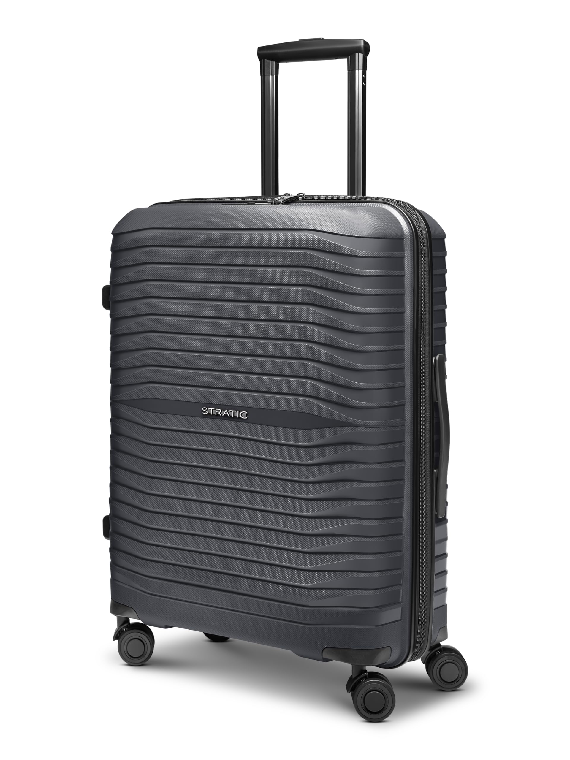 Stratic Check-in Koffer für Damen und Herren | mittelgroßer Trolley 44 x 27 x 66 cm aus hochwertigem, leichtem Polypropylen Material | Erweiterbar & Teleskopgriff| Shine Serie