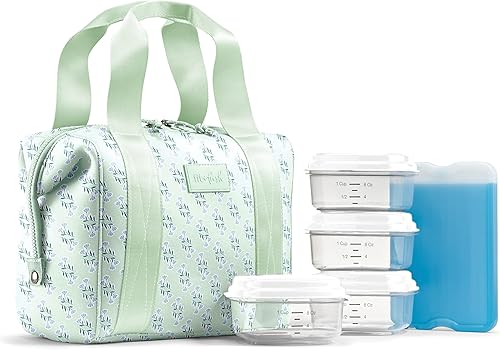Miniatura 18 de Fit & Fresh Remi - Lonchera de neopreno para mujer, kit de preparación de comidas con recipientes y bolsa de hielo XL, material autoaislante similar