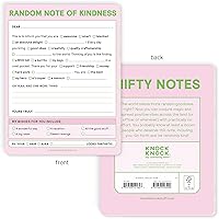 Vista 2 de Knock Knock Nifty Note - Nota aleatoria de bondad (versión pastel), bloc de notas de lista de verificación, 4 x 5.25 pulgadas