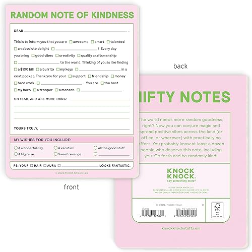 Miniatura 2 de Knock Knock Nifty Note - Nota aleatoria de bondad (versión pastel), bloc de notas de lista de verificación, 4 x 5.25 pulgadas