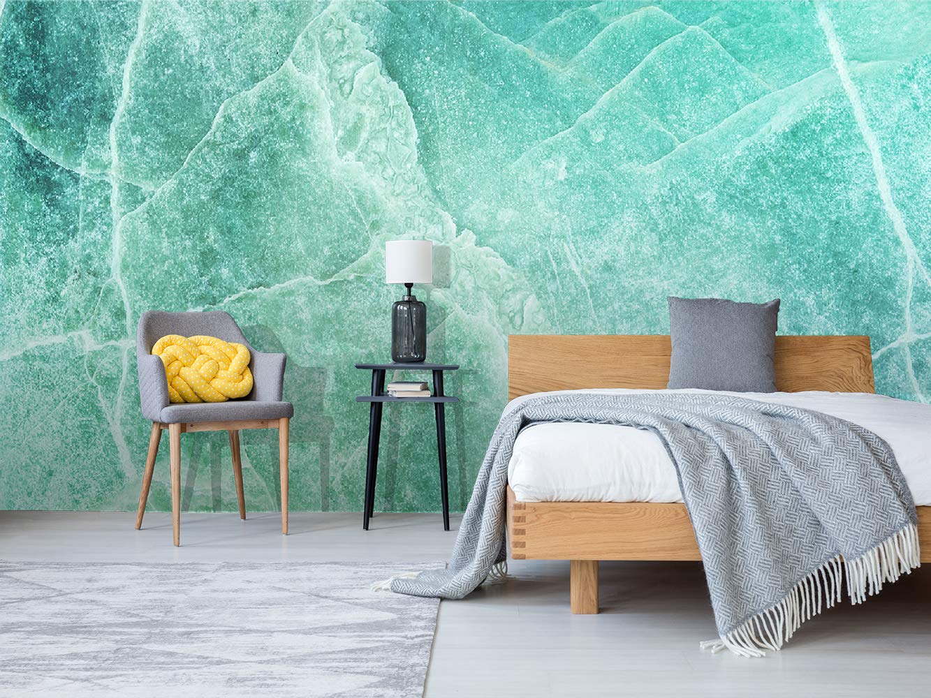 Oedim - Carta da Parati in Vinile e Carta da Parati in Marmo Verde | Murale | Carta da Parati | Decorazione da Sala da Pranzo, Soggiorno, Camera da Letto 500x300cm