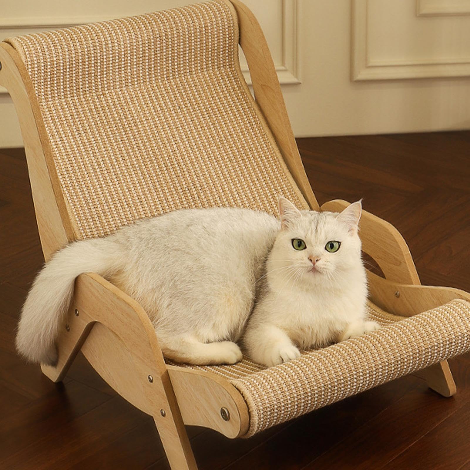 Tiragraffi per sedia Cats Beach | Elegante poltrona lounge in sisal per