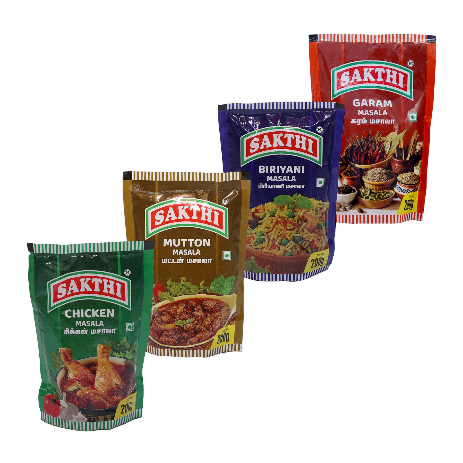 Sakthi Biriyani Masala 200g + Chicken Masala 200g + Garam Masala 200g + Mutton Masala 200g (B07KBVJQGN) Amazon Price History, Amazon Price Tracker