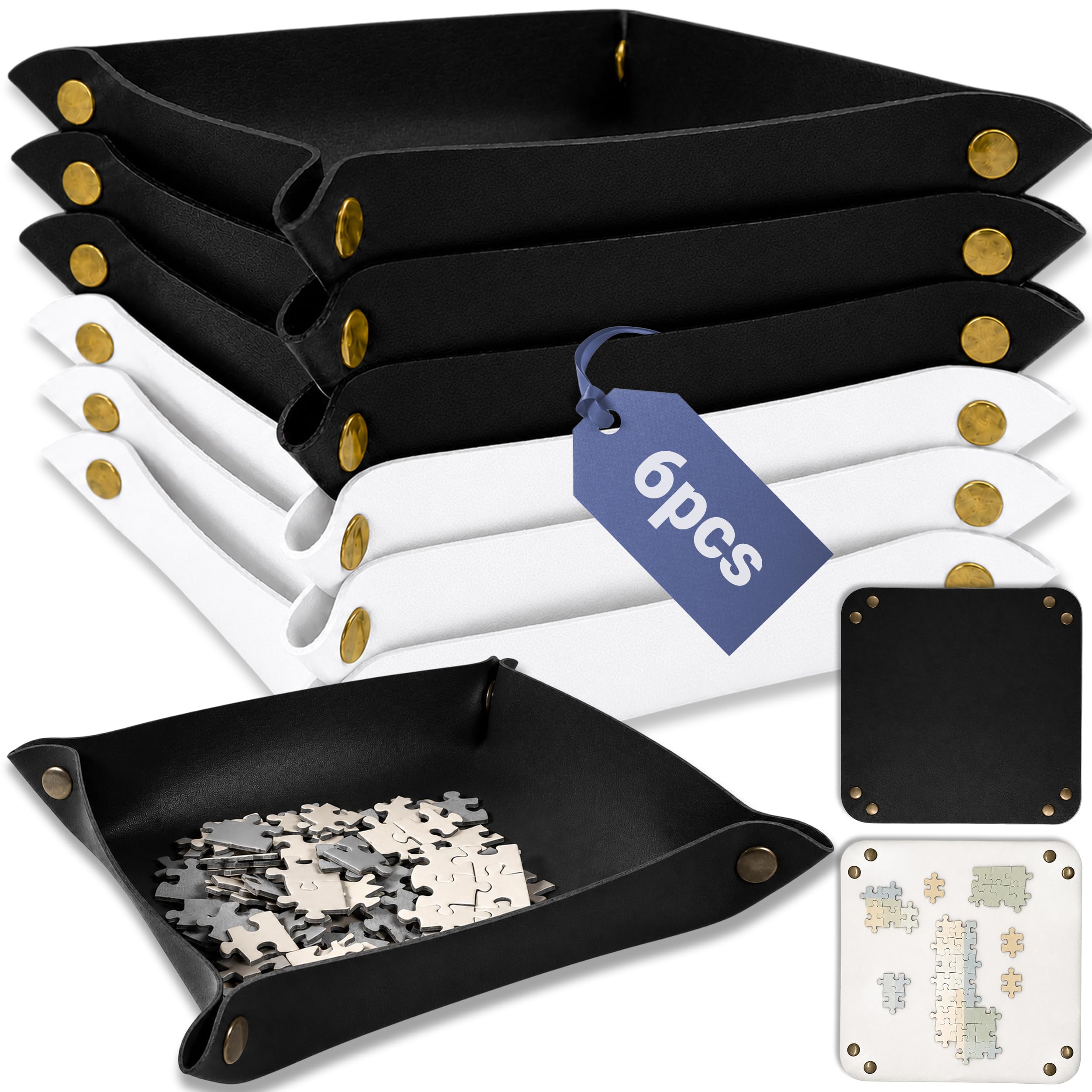 Puzzle Sorting Trays - 6X Puzzle Organizer for Sorting 1000 Pieces up to 4800 Pieces, Stackable Jigsaw Accessories for Adults