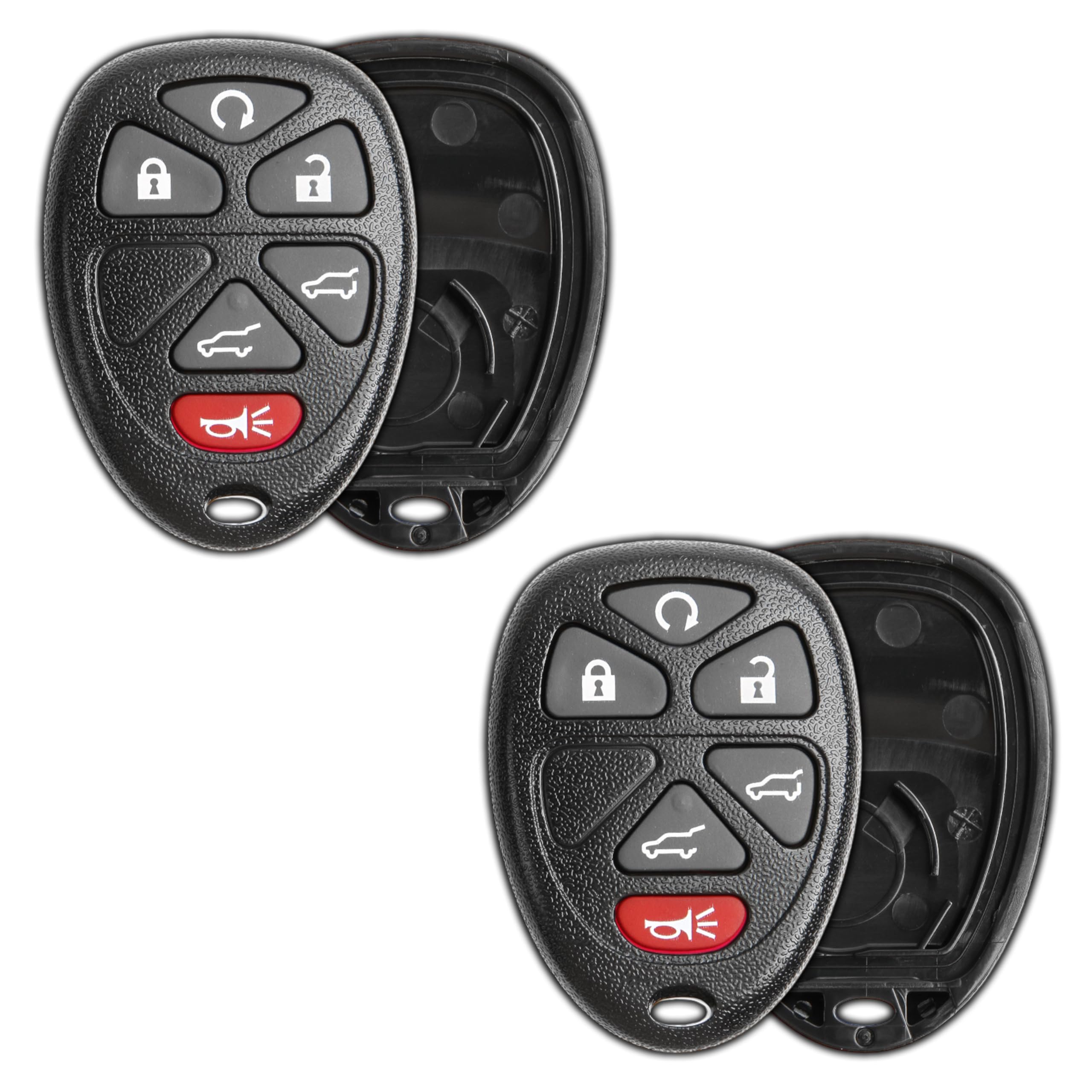 Boîtier de clé pour télécommande 6 boutons KeylessOption noire pack double auto - 8