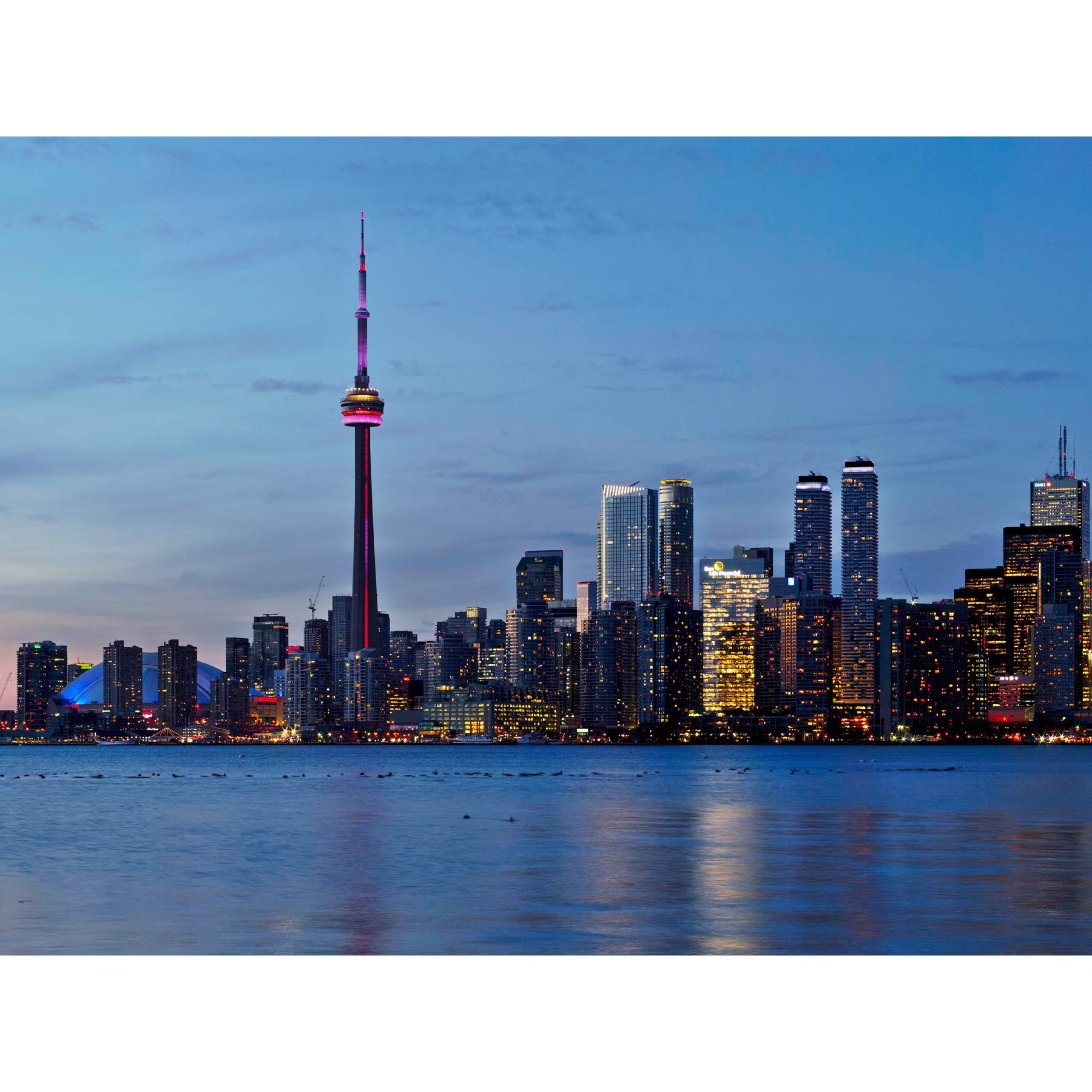 Fine Art Prints Jchmrt Toronto City Skyline Canada Cityscape Photo Premium Wall Canvas 18X24 Inch