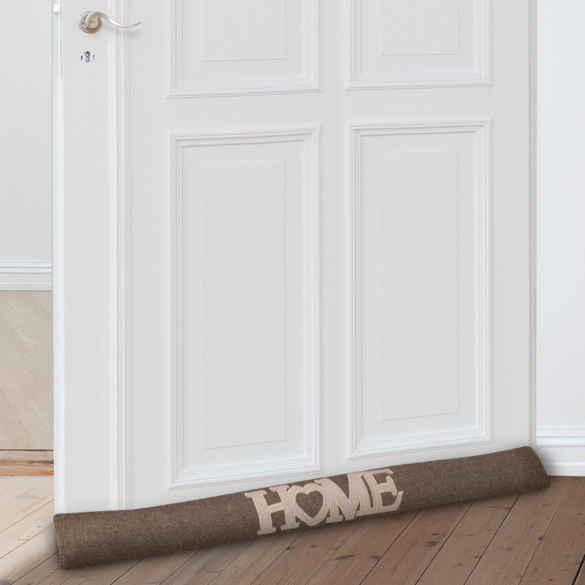 Beautissu 2x Draught Excluder for Doors 90 cm Tuuli HE, 1kg Heavy Door Pillow Draft Wind Stopper for Windows - Image 3