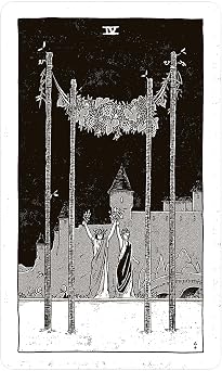 Black Ritual Tarot: Monochromatic 78-Card Tarot Deck with 56-Page Booklet Black and White Cards for Shadow Work, Divination, Dark and Light Work, Beginner-Friendly Rider-Waite Based Tarot