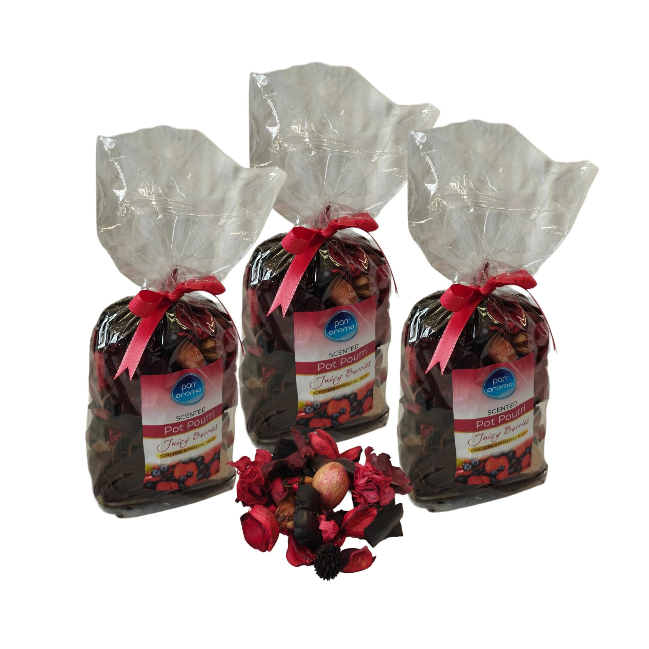 3 bags of Juicy berries pot pourri - scented home botanicals - aromatic fruity scent - decorative home fragrance pot pourri -180g bag
