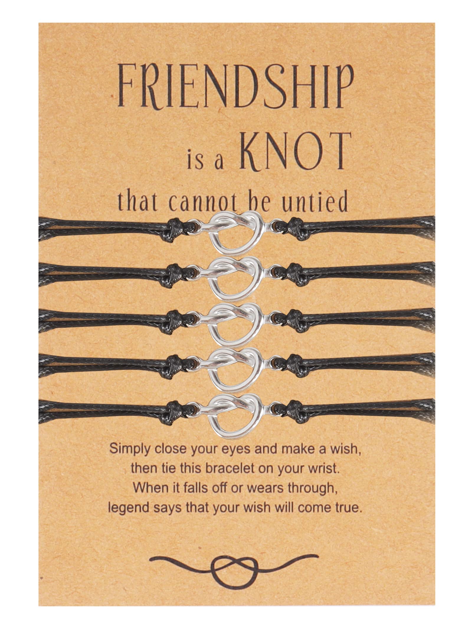 Best Friend Bracelet Love Knot Matching Bracelets for Couples Friendship Long Distance Bracelet for Mother Daughter Soul Love Birthday Anniversary Jewelry Gifts