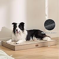 Vista 9 de Bedsure Cama de espuma viscoelástica para perros extragrandes, camas ortopédicas XL para mascotas con funda extraíble lavable y parte inferior