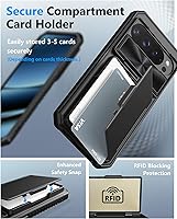 Vista 3 de ATATOO Funda tipo cartera para Google Pixel 10 Pro XL, tarjetero integrado (3-5 tarjetas) [bloqueo RFID] y cubierta de cámara deslizante, protección